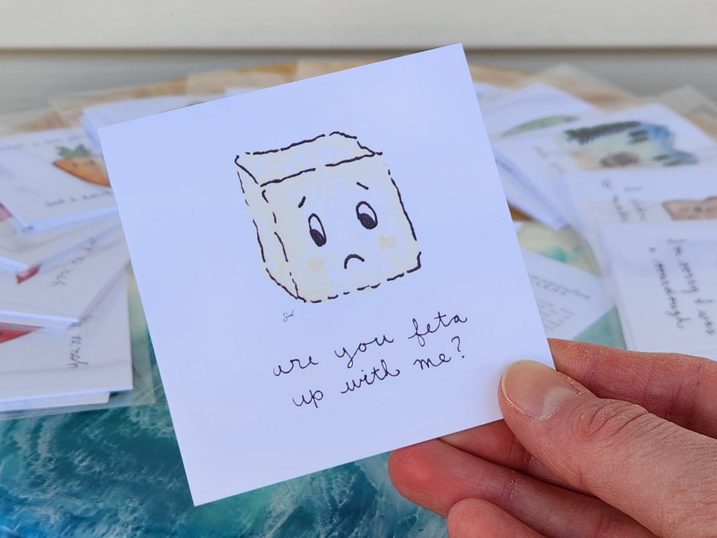 Feta Cute Salad Card