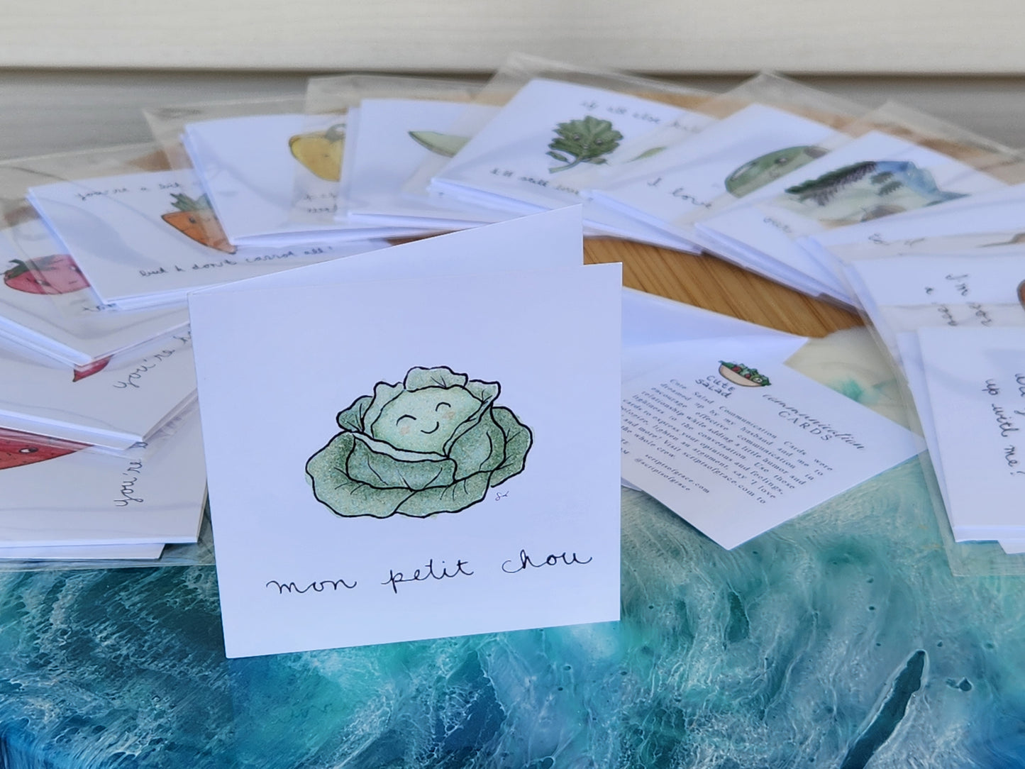 Cabbage Cute Salad Card