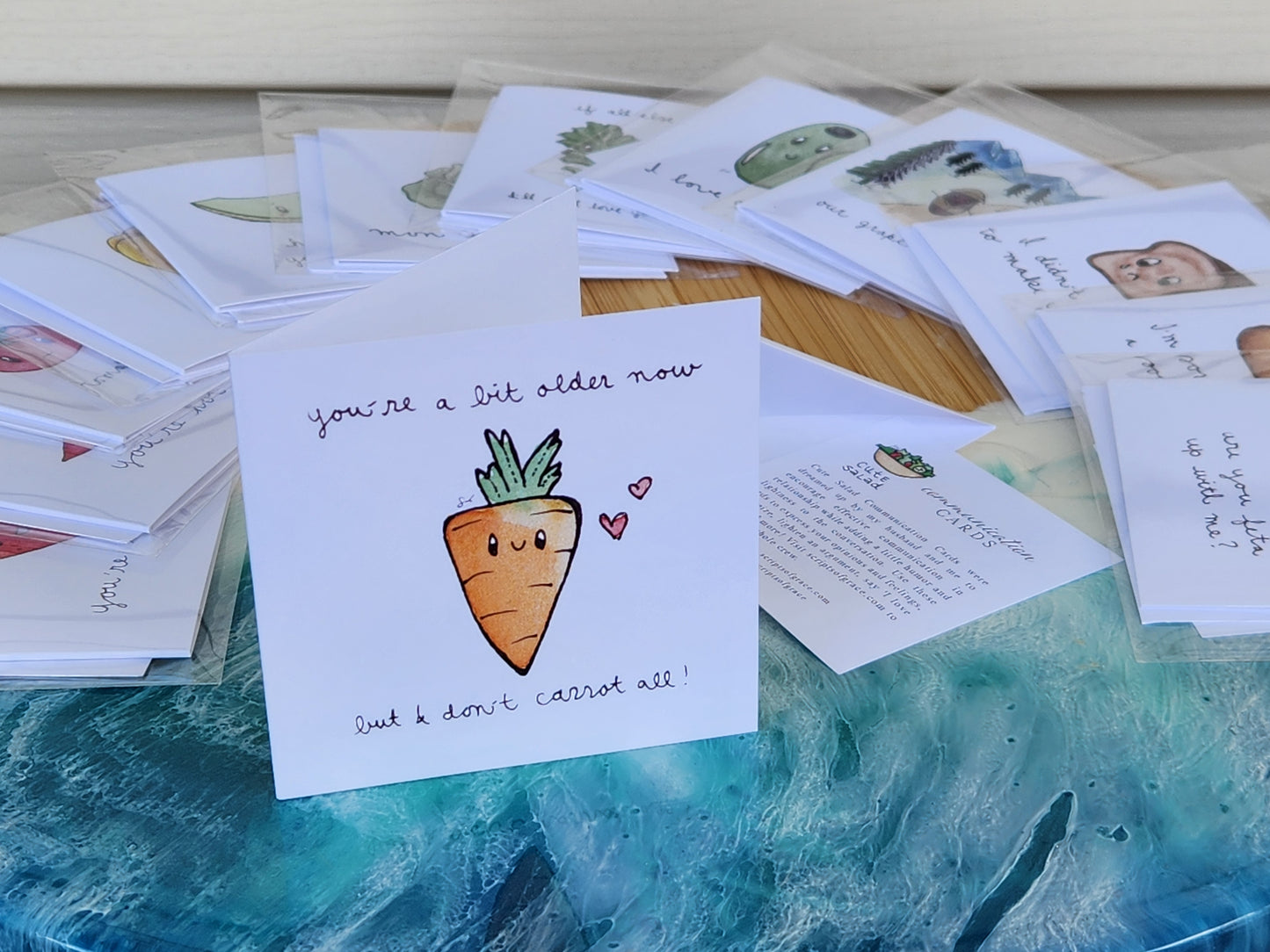 Carrot Cute Salad Card