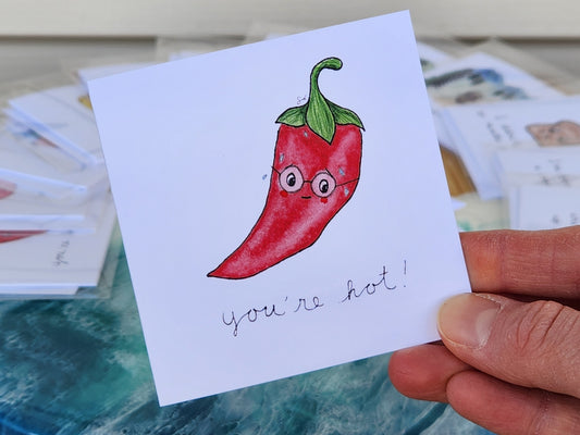 Hot Pepper Cute Salad Card