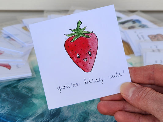 Strawberry Cute Salad Card